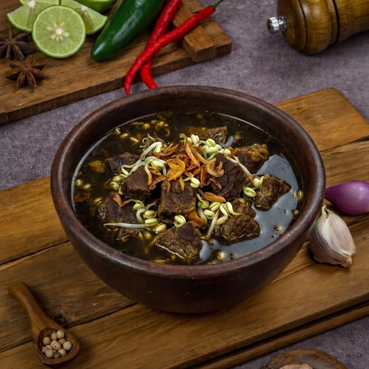 Menu aqiqah olahan daging kambing Rawon Barokah Aqiqah