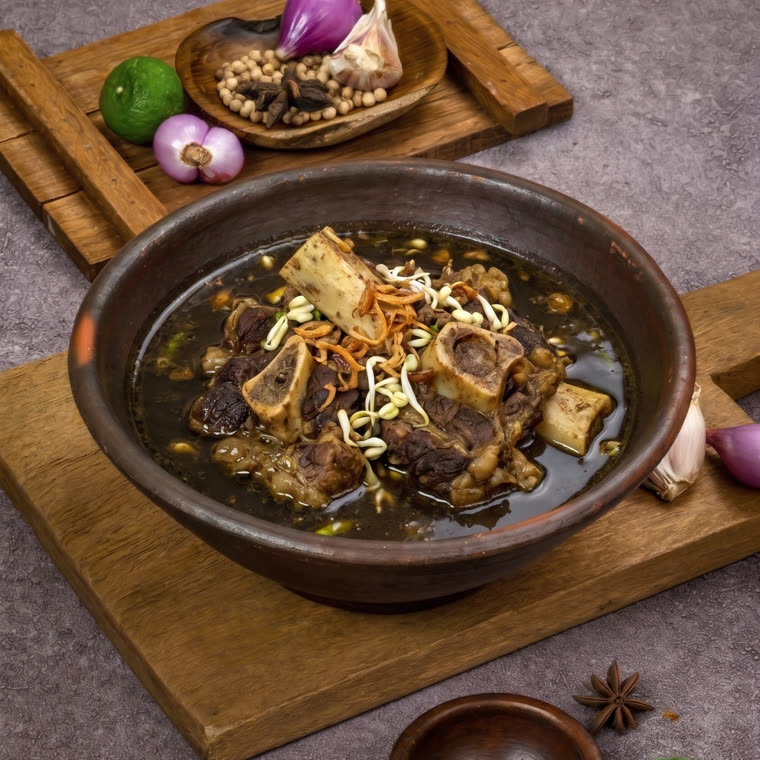 Menu aqiqah olahan tulang kambing Rawon Barokah Aqiqah